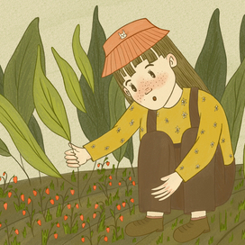 у бабушки в огороде 