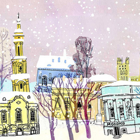 Москва. Иллюстрации для анимации к спектаклю "Продавец игрушек"