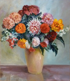  интерпретация картины И. Машкова "Пестрый букет в глиняном кувшине" 