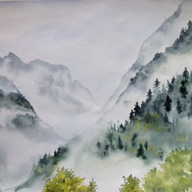 Утренний туман в горах