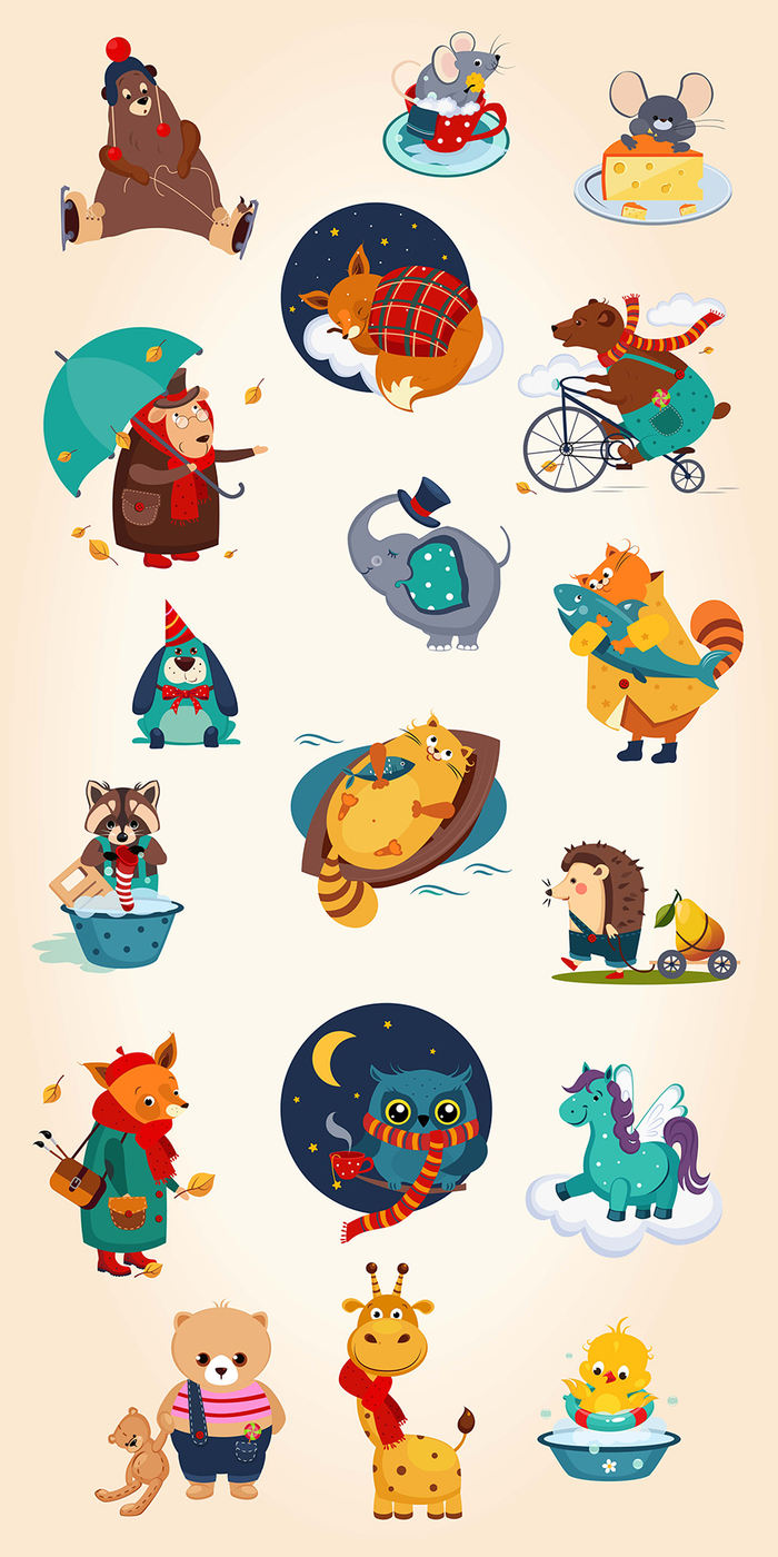 Разные персонажи.