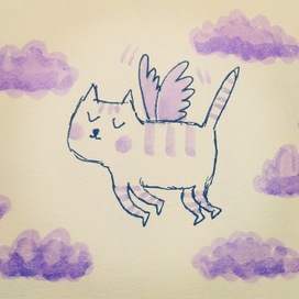 Flying cat