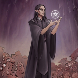 Карты Таро по мотивам вселенной Dragonlance. Паж пентаклей