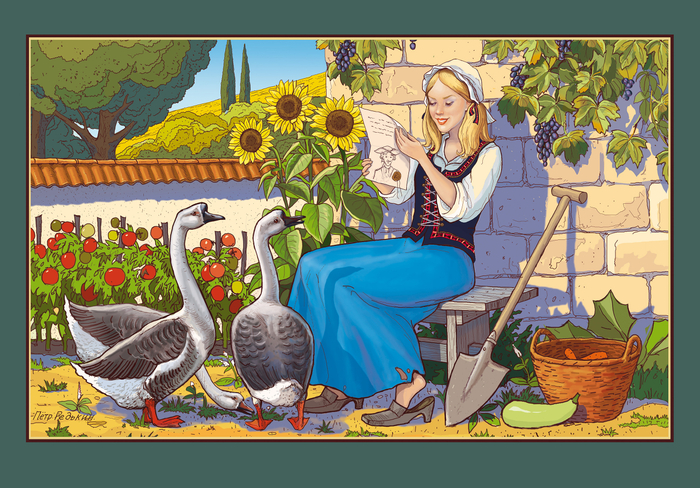 Иллюстрация к календарю по сказкам Гофмана Э.Т. "Королевская невеста".