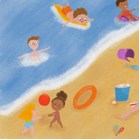 2 часть разворота для книги «Каникулы на море»