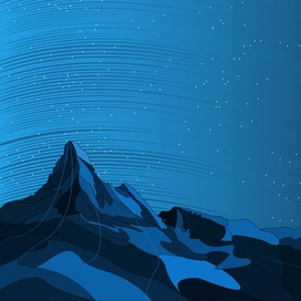 Гор ночь пейзаж