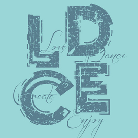 Шрифтовой принт_LOVE DANCE CREATE ENJOY