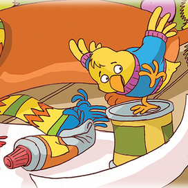 Д. В. Выборгский К Таксе и Цыплёнку приходят гости