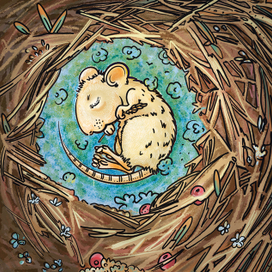 Мышонок  спит