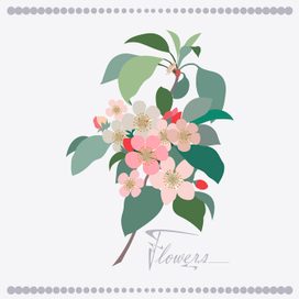 Композиция из цветов яблони