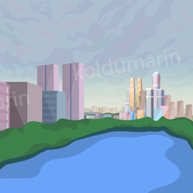 город у реки