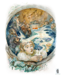    акварель иллюстрация - Хоббит . глава I. песнь гномов, 