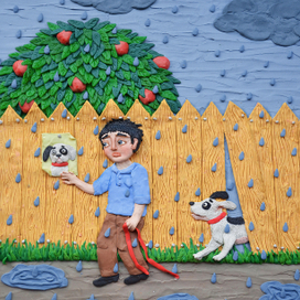 иллюстрация к стиху "Пропала собака"