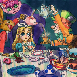 иллюстрация к книге "Алиса в стране чудес"