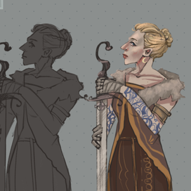 Студенческая работа по разработке персонажа. Эскизы.