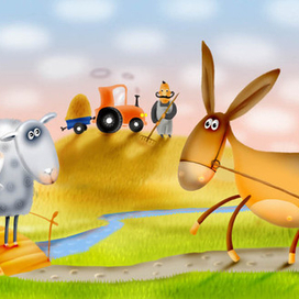 про ослика-трудоголика