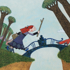 Девочка, наступившая на хлеб