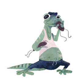 Персонаж плотоядный геккон гопник