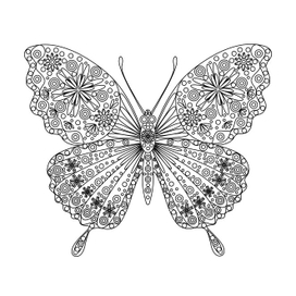 Иллюстрация к книге "Сказки-раскраски". Бабочка