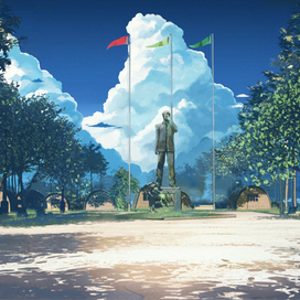 Площадь в пионер лагере.