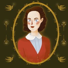 Портрет персонажа в стилизации 50-60х годов