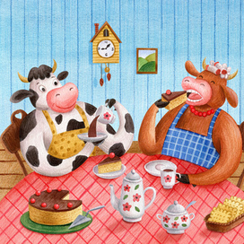 Второй разворот детской книги про счет