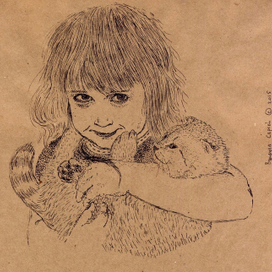 девочка с котом