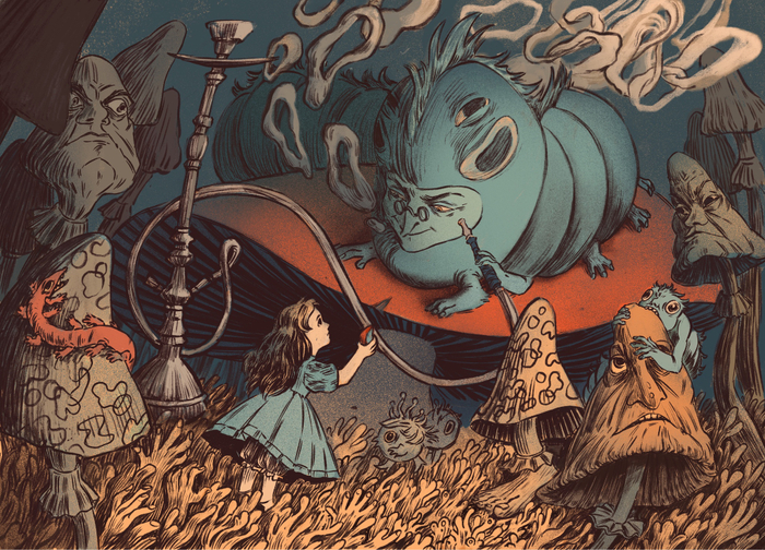 синяя гусеница