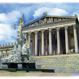 Вена. Здание парламента