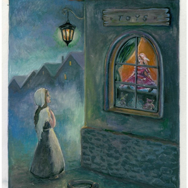 Козетта у магазина игрушек