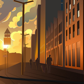 Москва в вечернем свете, район Зиларт