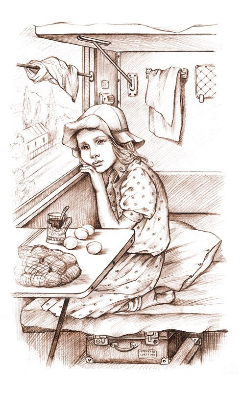 Таня в поезде