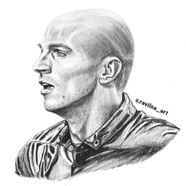 Цифровой портрет карандашом. Графика