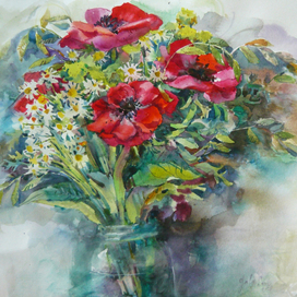 Букет с анемонами