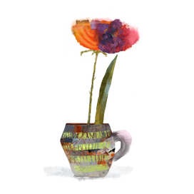 Цветок в горшочке