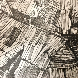 деревенские крыши 