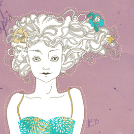 Цветы в волосах