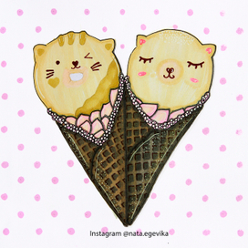 Icecream with teddybear