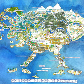 Карта острова Синего Солнца
