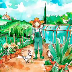 Иллюстрация с (бренд) персонажем для буклета (книги)