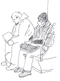 Из серии набросков "В метро"