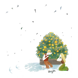 Иллюстрация к сказке Х. К. Андерсена "Снежная королева"