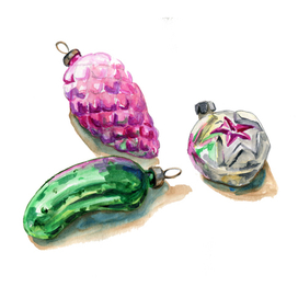 Старые елочные игрушки