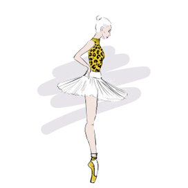 Балерина на разминке