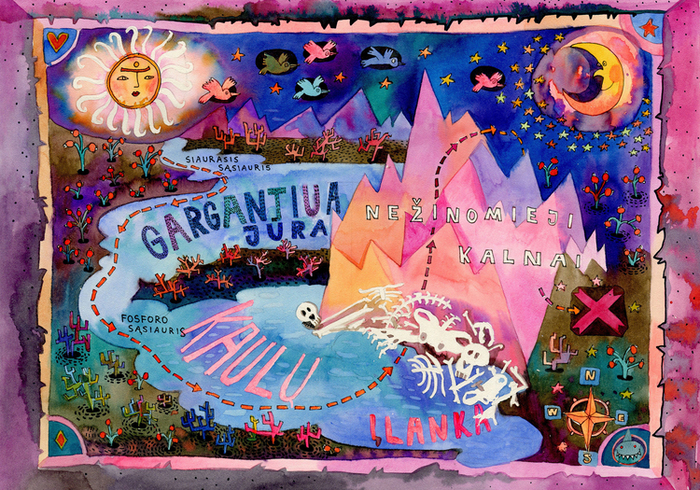 "Vaivorykste, Eolo juros pirate"/ Карта