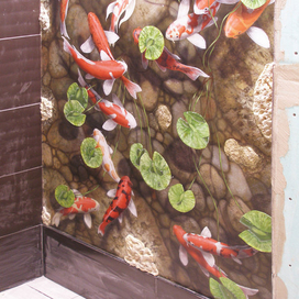 фрагмент росписи стены "Рыбки"