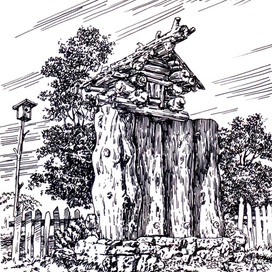 Избушка на пеньке