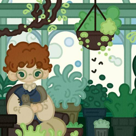 мальчик в саду