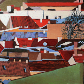 А. Берёза Крыши Вильнюса. Апрель. 