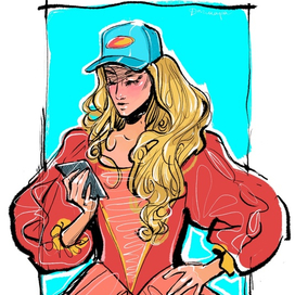 голубая кепка. 